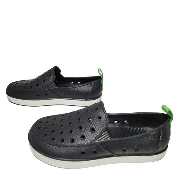 Sanuk Lil Walker Water Shoes Big Kids Size 1 Youth Black Slip On Loafer Unisex - Picture 5 of 13